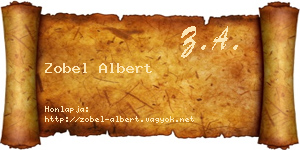 Zobel Albert névjegykártya